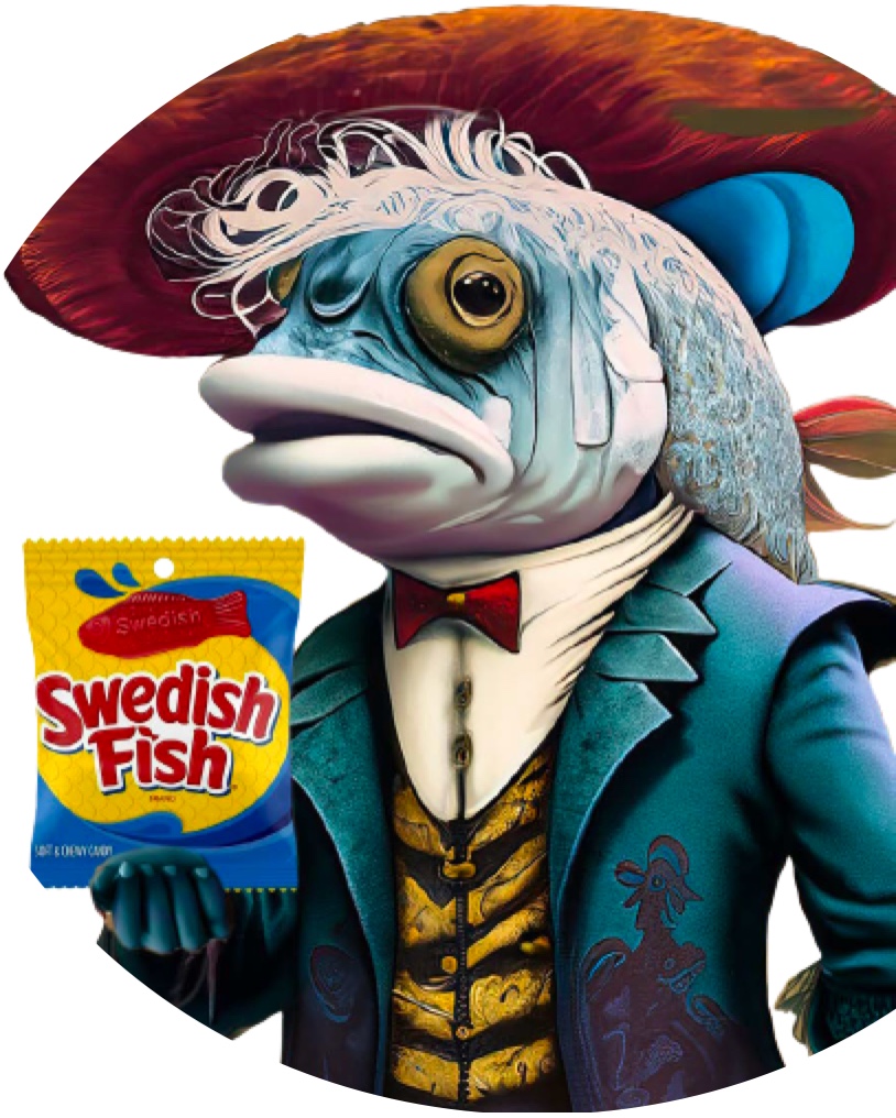 Fish holding swedish fish